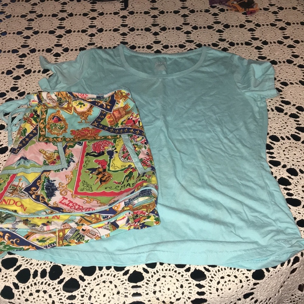 Nick And Nora Shorty Pajamas Size Large